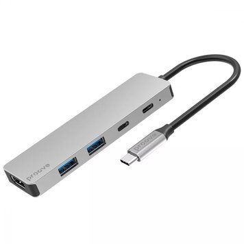 Type-C хаб Proove Iron Link 5-in-1 (2хType-C + 2хUSB + HDMI) 57731 фото