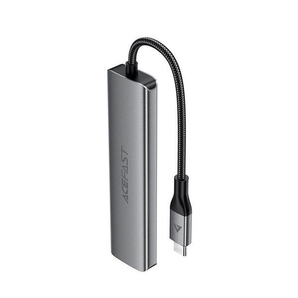 Type-C хаб ACEFAST 6-in-1 J18 (2хUSB + Type-C + HDMI + SD + TF) (15 см) 19453 фото
