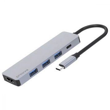 Type-C хаб Proove Iron Link 5-in-1 (3хUSB + Type C + HDMI) 54690 фото