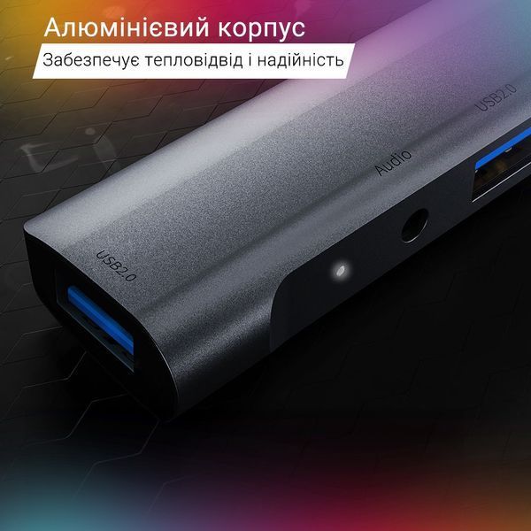 Type-C хаб Gamwing K561 (3xUSB + Type-C + 3.5mm Mini Jack) 2145292284 фото