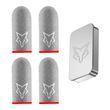Ігрові напальчники Sarafox V10 срібне волокно (4 шт) + бокс