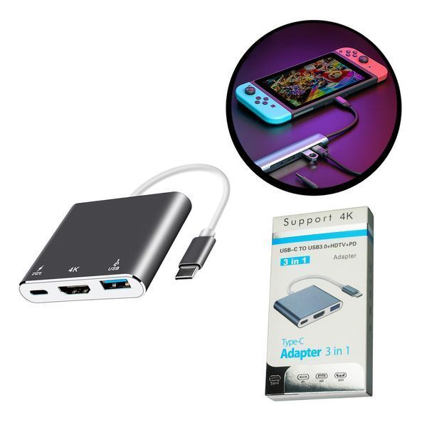 Переходник Gamwing KZ56 (Type-C to USB + HDMI + Type-C) 2145349444 фото