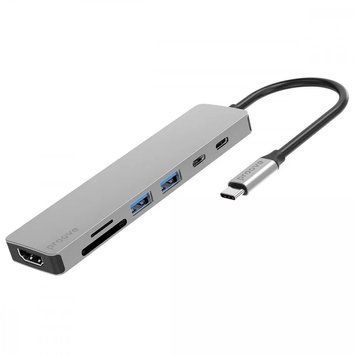 Type-C хаб Proove Iron Link 7-в-1 (2хType-C + 2хUSB3.0 + HDMI + SD/TF) 57730 фото