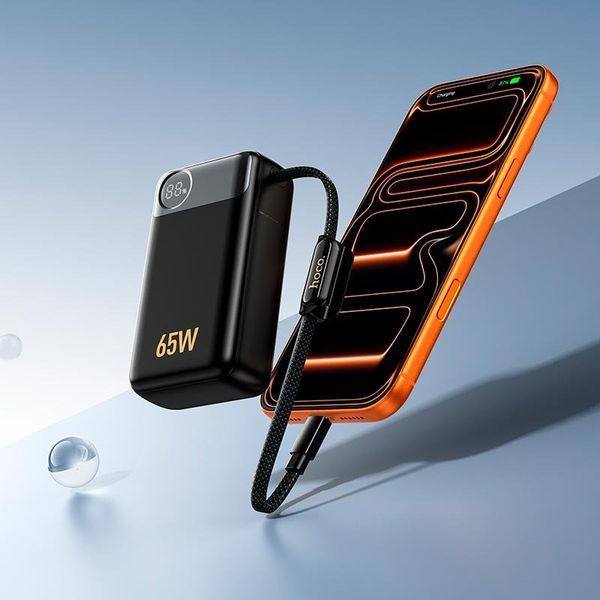 Повербанк HOCO Skillful Q53 65W 12000mAh со встроенным кабелем 24450 фото