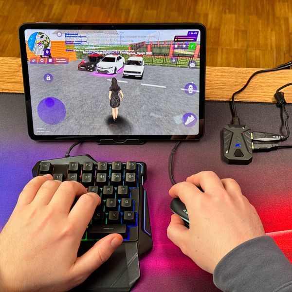 Набор Gamwing: Mix Pro игровой адаптер конвертер переходник для подключения клавиатуры и мыши + кейпад GM86 + мышь G7 + подставка 25057 фото