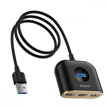 USB хаб Baseus Square Round (USB + 3хUSB) (1м) 27360 фото