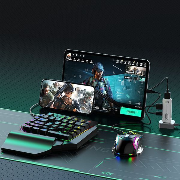Комплект с конвертером X8 Pro Max клавиатурой и мышкой для телефона смартфона планшета адаптер игровой пабг 2543798463 фото