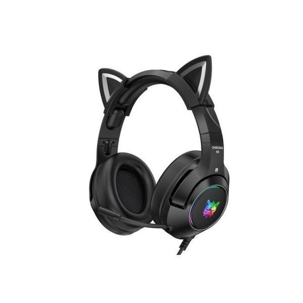 ONIKUMA K9 игровые наушники проводные геймерские с подсветкой микрофоном гарнитура для пк компьютера ноутбука 1407653964 фото