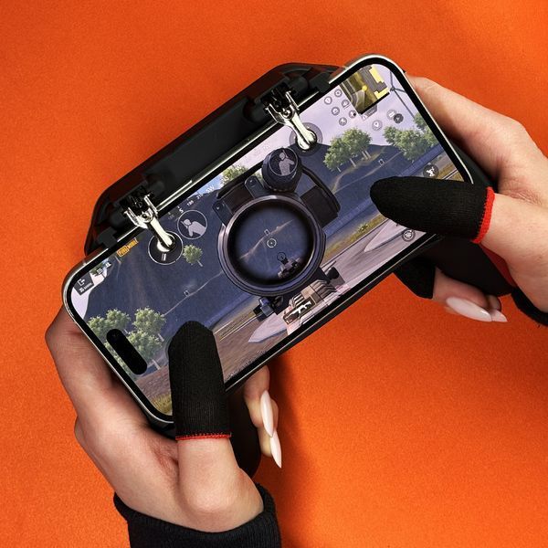 Комплект игровой (10в1): геймпад-триггер H10 Pro с охлаждением + напальчники 4 шт. + бокс + перчатки 2 шт. + пудра 2909455002 фото