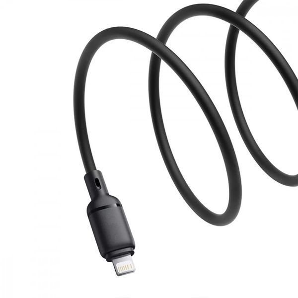 Кабель Baseus Silky Series Fast Charging USB-A/Lightning 2.4A (2м) (Black) 61663 фото