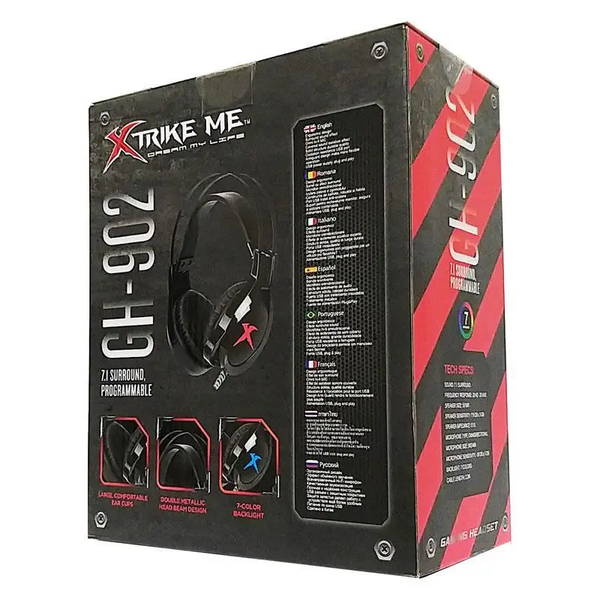 Игровые наушники XTRIKE ME GH-902 с 7ми цветной подсветкой и микрофономм 1135830752 фото