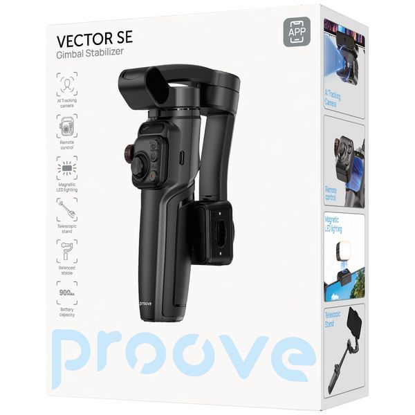 Стабилизатор с AI-трекингом Proove Vector SE Gimbal Stabilizer (48.5см) 67370 фото