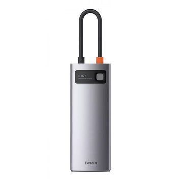 Type-C хаб Baseus Metal Gleam 6-in-1 (3хUSB + Type-C+ HDMI+ RJ45) 31938 фото