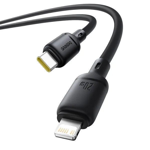 Кабель Baseus Silky Series Fast Charging Type-C/Lightning 20W (2м) (Black) 61504 фото
